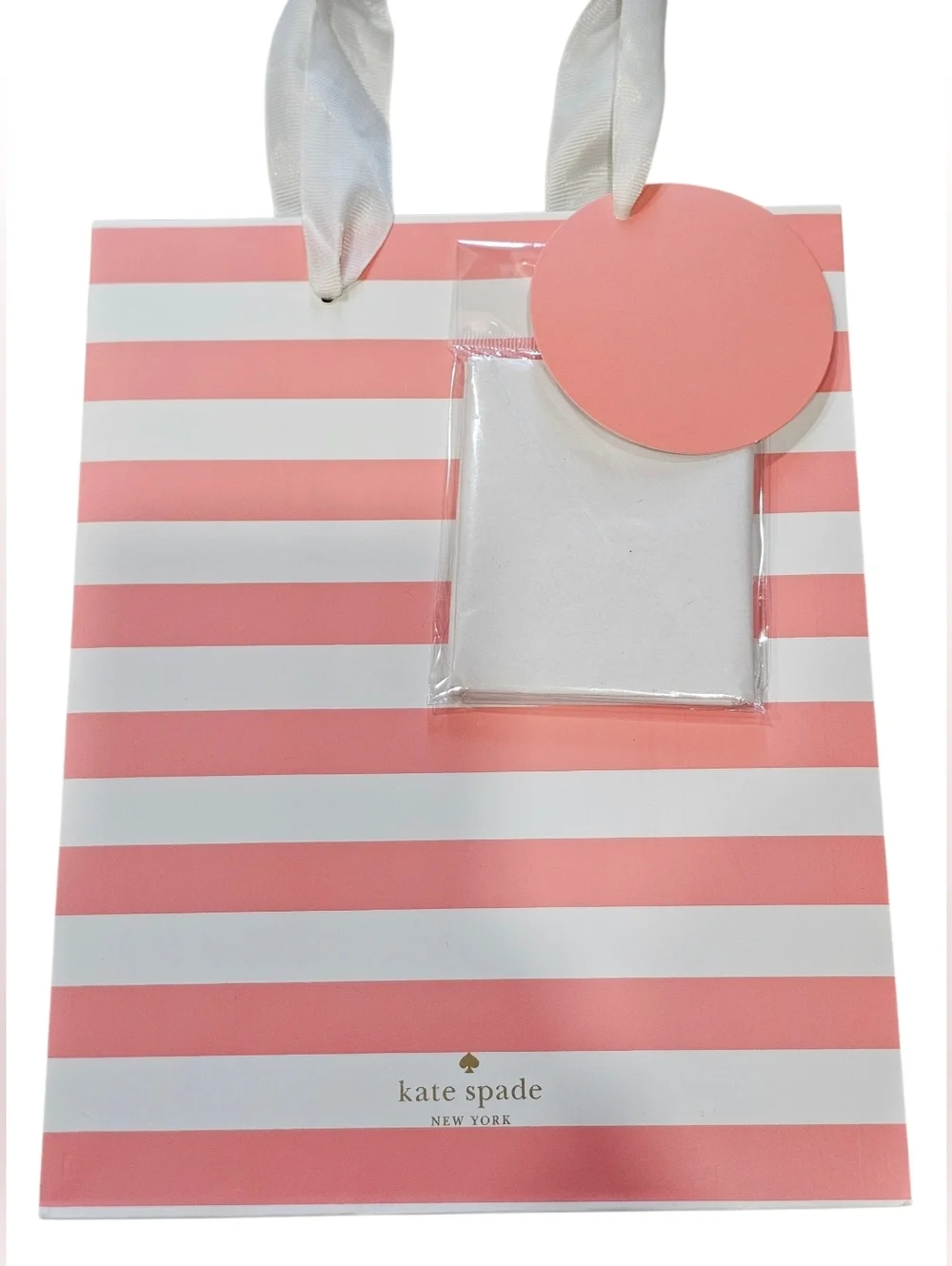 kate spade New York, Pink, Navy & Green Striped and Bow Gift Bag Trio